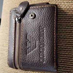 Mens Brown Leather wallet Giorgio Armani.